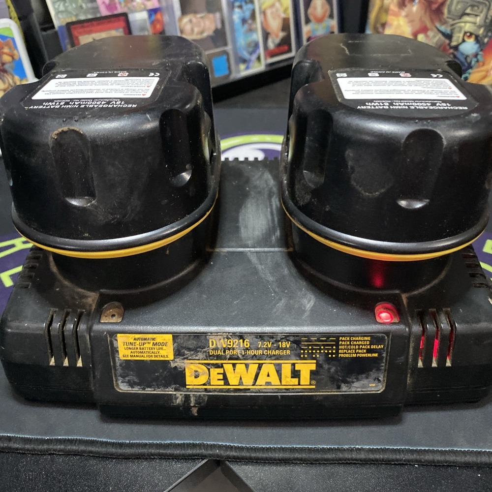 Genuine DeWalt OEM 18V With 2 Battery 2-Pk & DW9216 Charger A1